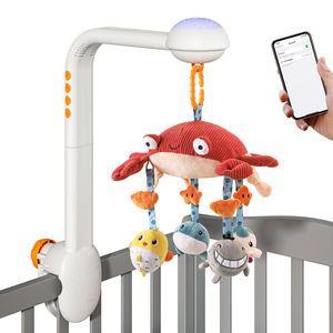 Tumama Kids Projection Bed Bell Bluetooth Connect Baby Crib <strong>Mobile</strong> Plush Crab Baby Hanging Rattle Toys <strong>Musical</strong> Baby <strong>Cot</strong> <strong>Mobile</strong> - Product Image 1