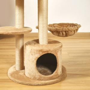 Grand arbre à chat avec poteaux en sisal et maison-caverne pour chats - Product Image 1