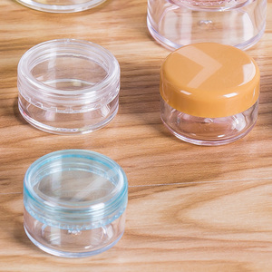 Pot cosmétique en plastique transparent blanc de 20g, 30g, 50g, avec bouchon à vis en cristal, estampé à chaud, portable, pour le stockage de crème pour le visage en voyage - Product Image 6