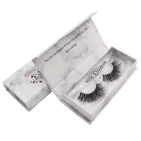 Vente en gros 3D vison faux cils 100% réel pleine bande avec boîte à cils personnalisée Premium vendeurs vison cils