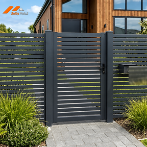 6063-T5 Aluminum Sliding Slat Gate Anti-Rust Powder Coated <b>Outdoor</b> Entrance for Residential and Engineering Projects - Product Image 2