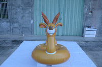 Tapis flottant en forme d'animal de cerf pour piscine, jouets gonflables, 192*111*145Cm, 10 pièces