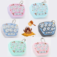 Jeu d'arcade portable mignon de type pendentif de dessin animé, mini jeu de frappe au marteau, jouet porte-clés pour enfants et adultes