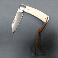 Couteau de poche EDC de collection FD1025R en argent, fait à la main, avec manche en os, couteaux pliants, manche en corne blanche, équipement de chasse, de camping et de randonnée