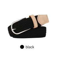 Mode élastique tressé ceinture femme ceinture pour robe et jean pantalon tissé ceinture extensible avec boucle en alliage