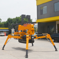 Grue araignée télécommandée électrique hydraulique sur chenilles pour travaux de construction et de toiture