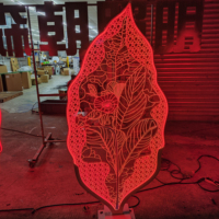 Lámpara LED Acrílica con Forma de Hoja Senzhao, Luz Decorativa RGB para Interiores y Exteriores