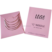 Extensions de cheveux en fil élastique avec nœuds brésiliens Chaîne en nylon extensible avec aiguilles à crochet emballées dans un sac