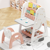 Table d'apprentissage pour enfants à hauteur réglable Chevalet d'art pour tout-petits avec chaise
