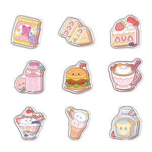 Clip de Sellado Transparente de Acrílico con Diseño de Dibujos Animados para Notas, Ideal para Estudiantes, Regalo Bonito para Chicas - Product Image 1