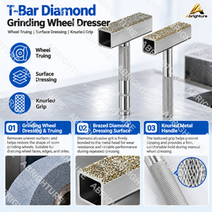 Outil abrasif brasé portatif pour le dressage de meules diamantées en T, pour le redressage, la remodelage et l'entretien des meules de meuleuse d'établi - Product Image 3