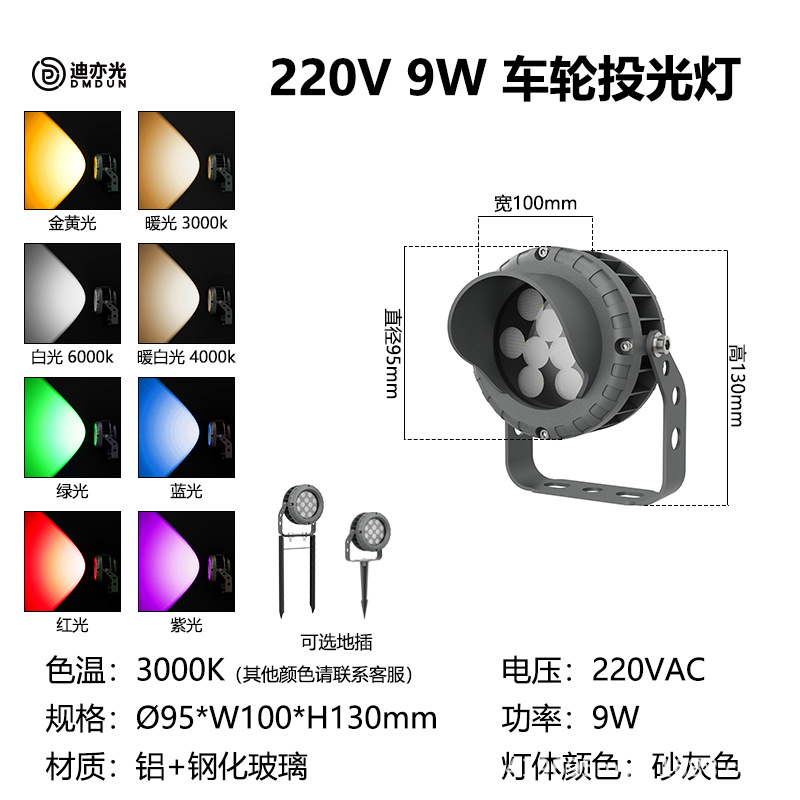9W with anti-glare cap