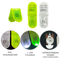 Mini lampe LED magnétique personnalisable avec logo, clignotante verte, pour la course, le cyclisme, la marche nocturne et les fournitures de fête
