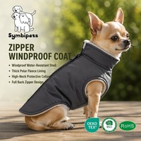Veste en polaire imperméable pour chihuahua, fermeture éclair intégrale au dos, facile à enfiler, chaude, pour petit chien, hiver, logo personnalisé, vente en gros