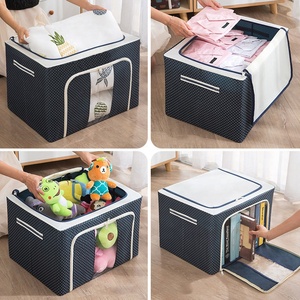 Cajas de Almacenamiento de Tela Plegables y Apilables con Logotipo Personalizado, Organizador con Marco de Acero para Ropa, Juguetes ¡y Más! - Product Image 3