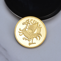 Pièces de monnaie personnalisées en métal, effet miroir chromé brillant 3D, pièces de défi en or et en argent