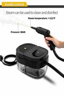 Nettoyeur vapeur portable, machine à vapeur avec brosse pour sol, tampons de nettoyage, buses pour le nettoyage des carreaux, des joints, des fenêtres et des tapis