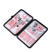 Ensemble de manucure et pédicure en acier inoxydable, 18 à 20 pièces, coupe-ongles, kit de toilettage, outil de beauté portable pour les soins des pieds, emballage en boîte