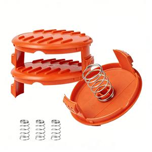 Cubierta de Carrete de Hilo de Nylon Naranja AF-100-3ZP A6481 RC-100-P + Resorte de Repuesto para BLACK+DECKER US/Europa GH/NST/LST/MTC/MTE/GL/GLC - Product Image 3