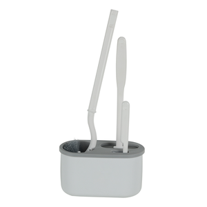 Hoge Kwaliteit Muur Gemonteerd 3 In 1 Toiletpot Borstel Siliconen Toiletborstelset Voor Badkamerreiniging - Product Image 1