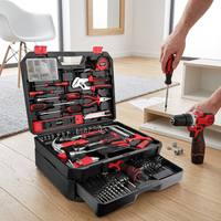 Kit de Herramientas Profesional para Mecánicos con Taladro Eléctrico para Mantenimiento Automotriz y Uso en Talleres