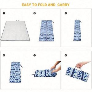 Manta de Picnic Impermeable Grande, Personalizada, de Acrílico Reciclable, para Todas las Estaciones - Product Image 5