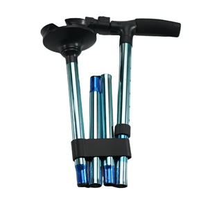 Béquille pliable réglable en aluminium pour canne à pied pour personnes âgées ou handicapées pour le confort et la commodité - Product Image 2