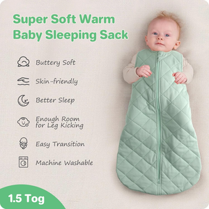 Sac de couchage polyvalent et confortable pour nouveau-né 0.<span class=keywords><strong>5</strong></span> <span class=keywords><strong>Tog</strong></span> Baby Bed Swaddle Sleeveless Bag - Product Image 6