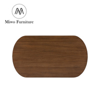 Table de chevet en bois couleur noyer style rétro moderne, commode nordique, table d'appoint incurvée pour salon