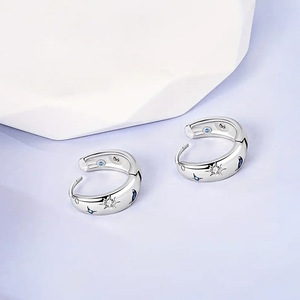 Pendientes Micro Pave Star Moon para Mujer, Joyería Fina para Uso Diario - Product Image 6