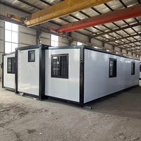 Conteneur d'habitation pliable et extensible OEM populaire de 40 pieds, maison mobile préfabriquée moderne étanche de 2 ou 3 chambres, 20 pieds