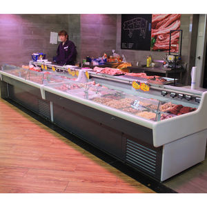 Exhibidor Refrigerado de 2m para Supermercado, Vitrina Refrigerada para Carnes y Mariscos - Product Image 1