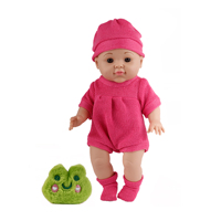 Spielzeug für Kinder 14 Zoll Vollvinyl Babypuppe Realistische Neugeborenen-Kleinkindpuppe mit Gestricktem Outfit Geschenkbox Spielzeug für Kinder