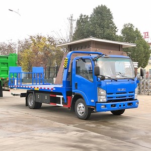 Camión Grúa de Plataforma Plana Isuzu 4x2 de 3 Toneladas con Tecnología Japonesa, Cama Abatible Completa y Elevador de Ruedas - Product Image 2