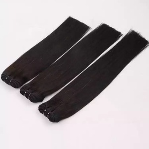 jasmine Slavic Virgin Remy Human Hair machine Weft hair Premium <b>Russian</b> Thin-Weft Double-Drawn machine Wefts Hair Extensions - Product Image 2