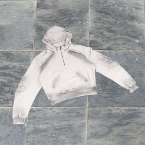 Sudadera con Capucha Extra Grande con Estampado Personalizado para Hombre - Sudadera Informal con Logotipo Personalizado en Blanco y Negro - Product Image 4