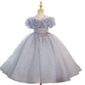 Abito da sera lungo da principessa per giovane donna, ideale per feste, performance al pianoforte, o banchetti di compleanno (costume da presentatrice) - Product Image 5