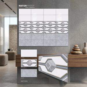 Vistaar Carreaux muraux en céramique imitation glaçure métallique de style japonais 300x600mm gris pour salon salle de bain - Product Image 5