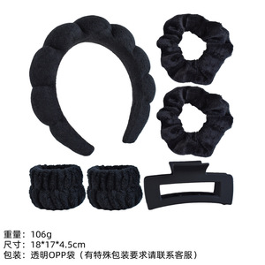 <span class=keywords><strong>Set</strong></span> di Fascia per Capelli e Braccialetti in Spugna Terry con Logo Personalizzato per Trucco, Cura della Pelle e Spa - Product Image 4