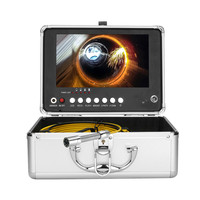 10M/20M/30M 9 "système d'endoscope industriel de vidange de moniteur AHD 1080P caméra d'inspection de tuyau d'égout avec DVR 8 pièces Leds réglables