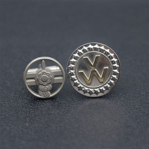 Fabricante personalizado gemelos aleación de zinc grabado gemelos corbata Clip hombres personalizado oro Metal Metalicos con logotipo propio para hombres - Product Image 1