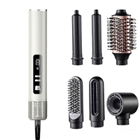 Sèche-cheveux brosse BLDC 6-en-1 haute vitesse avec écran numérique, styler à air chaud professionnel, ensemble multifonction pour coiffage