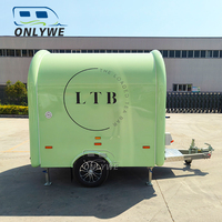 ONLYWE Petite Camionnette Alimentaire Modifiée, Remorque de Restauration Mobile Conduisible, Cuisine Mobile Compacte, Food Truck