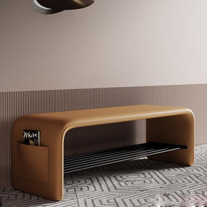 Multifunction <b>Entryway</b> <b>Bench</b> Rectangle Floor Standing Shoe Storage Milky Gray Dark Orange Luxurious Black Child Use - Product Image 4