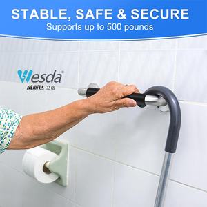 Wesda Barres d'appui antidérapantes en acier inoxydable pour le bain et la douche Rail de <span class=keywords><strong>toilette</strong></span> pour handicapés pour salles de bain Accessoire pour handicapés - Product Image 2