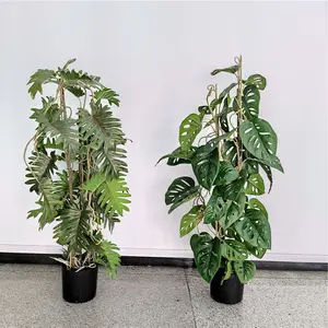 Plastic Tree Newest Plastic Green Plant Monstera Plant Tree Turtle Vine Tree Home Garden Decoration