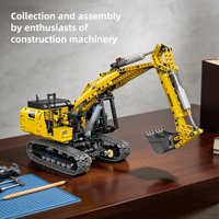 STOCK 57023 MOC Technical RC 1:20 Excavadora de orugas con todas las funciones, bloques de construcción de plástico ABS, juguetes unisex, regalo de Navidad