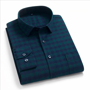 Camicia di flanella larga di <span class=keywords><strong>grandi</strong></span> dimensioni da <span class=keywords><strong>uomo</strong></span> in cotone a maniche lunghe con maniche lunghe - Product Image 4