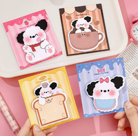 Stiker Pesan Kantor Kartun Anjing Desain Lucu Perekat Sendiri, Kertas Catatan Tempel Lepas Pasang untuk Perlengkapan Belajar Siswa