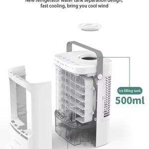 Mini climatiseur de bureau rechargeable par USB, climatiseur simple, refroidisseur d'air de bureau, ventilateur portable de bureau avec fonction de pulvérisation - Product Image 2